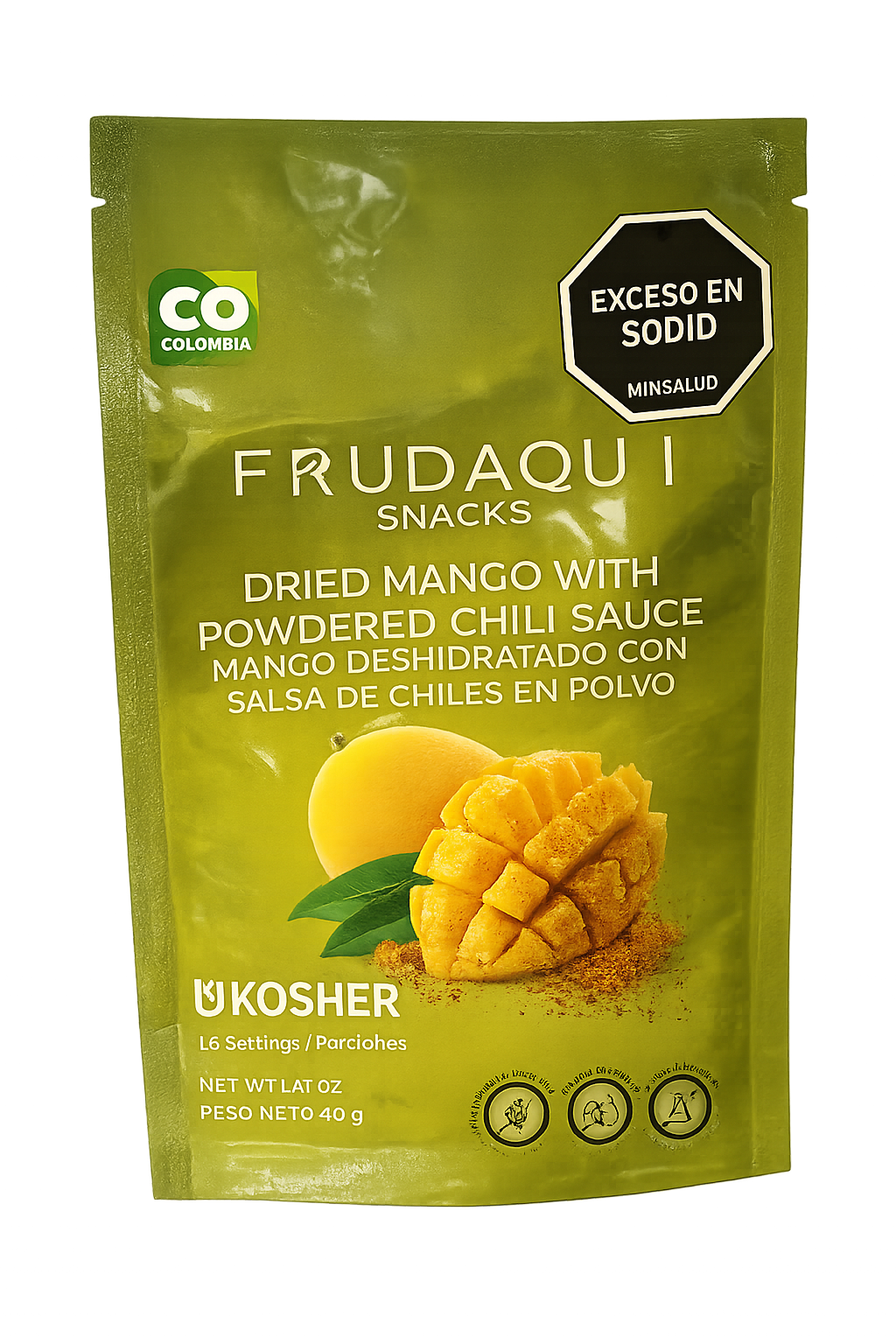 Snack de Fruta Deshidratada Mango con salsa de Chile x40g